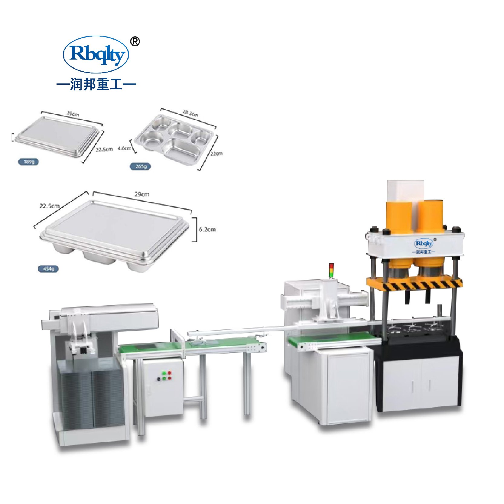 Automatic Stainless Steel Food Tray Production Line Plate Production Equipment Fast Food Box Making Machine
